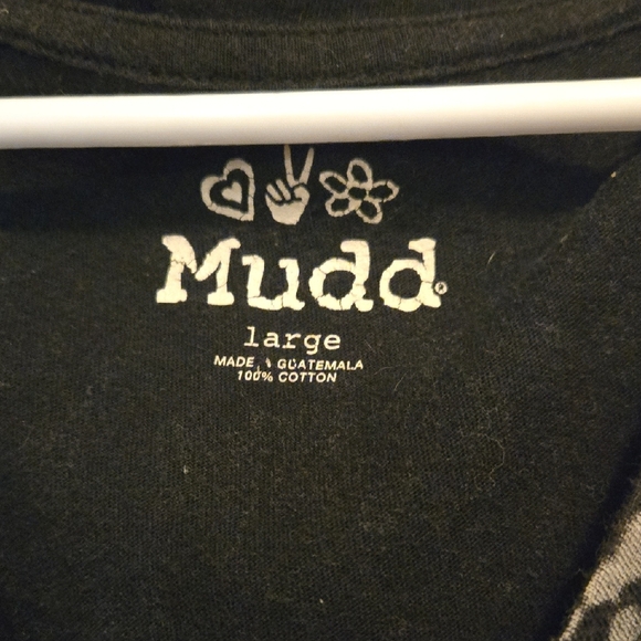 Mudd Black and White Graphic Polo Tee - Picture 2 of 3